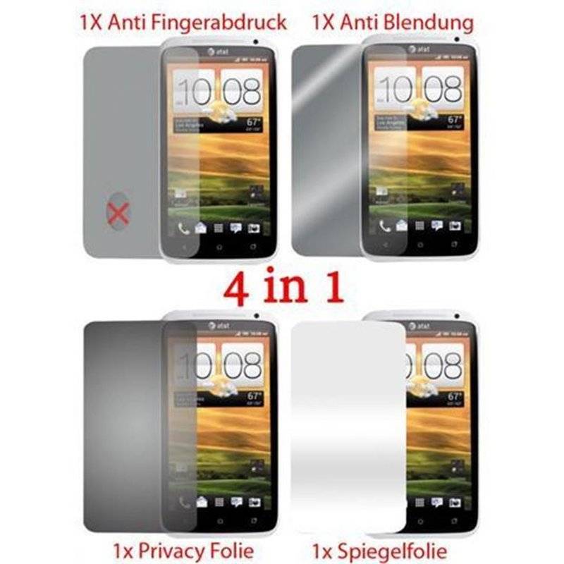 Cadorabo Displayschutzfolien für HTC ONE X / ONE X+ - in HIGH CLEAR – 4 Folien