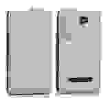 Cadorabo Hülle für HTC 8X Hülle in POLAR WEIß - Handyhülle im Flip Design aus glattem Textilleder - Case Cover Schutzhülle Etui Tasche Book Klap