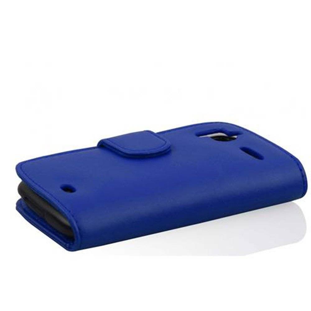 Cadorabo Handy Hülle für HTC SENSATION XE  Hülle in BRILLANT BLAU , Schutzhülle Tasche case cover mit Kartenfach im glatten Design