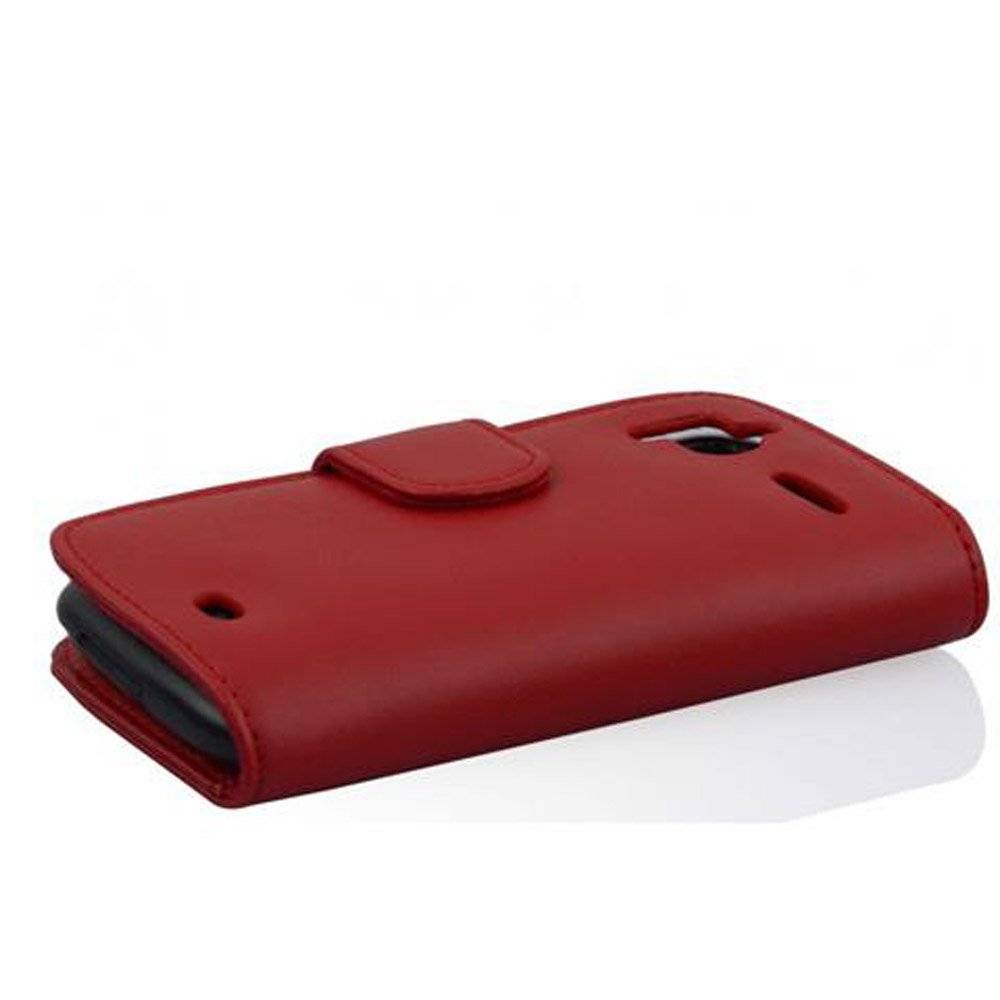 Cadorabo Handy Hülle für HTC SENSATION XE  Hülle in CHILI ROT , Schutzhülle Tasche case cover mit Kartenfach im glatten Design