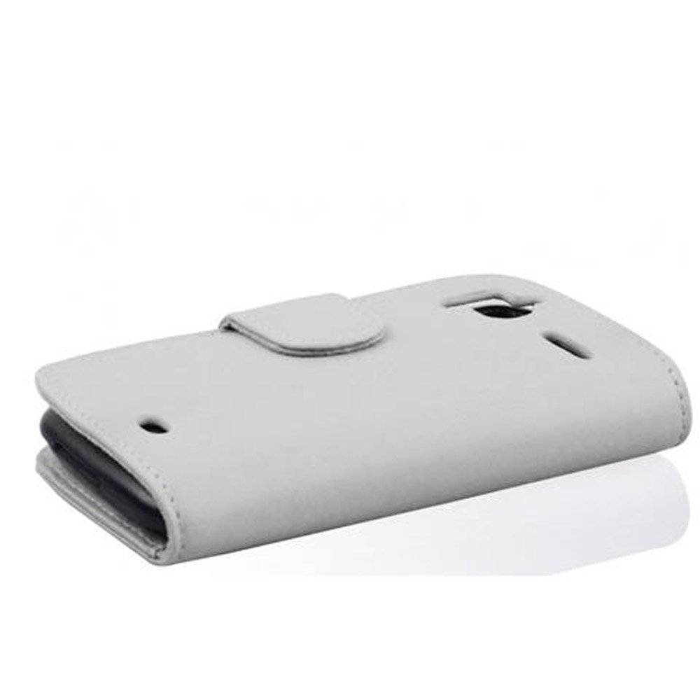 Cadorabo Handy Hülle für HTC SENSATION XE  Hülle in POLAR WEIß , Schutzhülle Tasche case cover mit Kartenfach im glatten Design