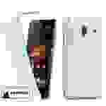 Cadorabo Hülle für Sony Xperia Z1 Hülle in POLAR WEIß - Handyhülle im Flip Design aus glattem Textilleder - Case Cover Schutzhülle Etui Tasche B