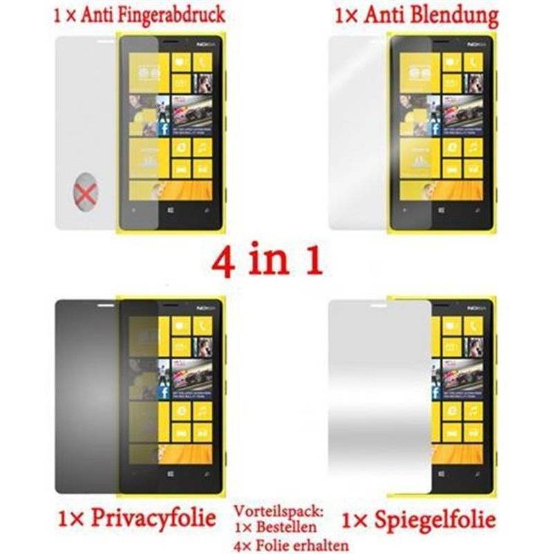 Cadorabo Displayschutzfolien für Nokia Lumia 900 - in HIGH CLEAR – 4 Folien
