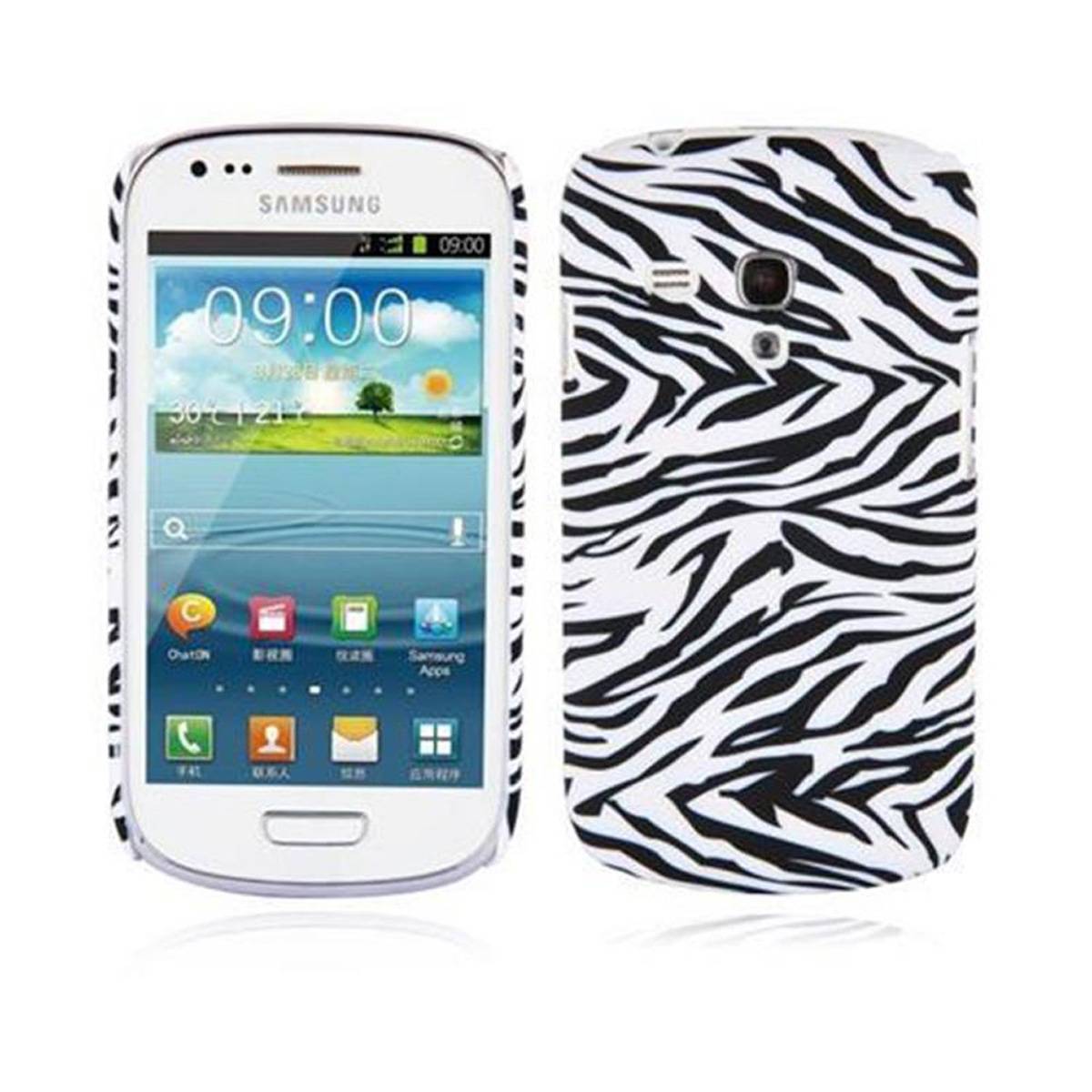 Cadorabo Hülle für Samsung Galaxy S3 MINI Schutz Hülle in Weiß Hard Case Schutzhülle Handyhülle Cover Etui