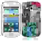 Cadorabo Hülle für Samsung Galaxy S3 MINI Schutz Hülle in Braun Hard Case Schutzhülle Handyhülle Cover Etui