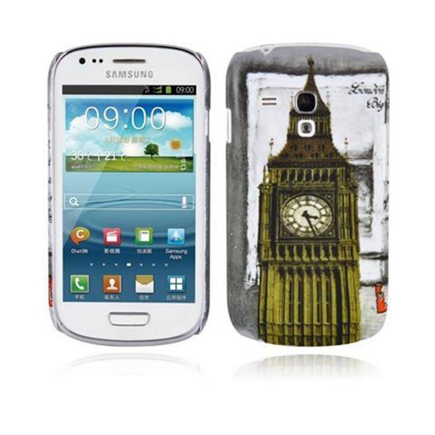 Cadorabo Hülle für Samsung Galaxy S3 MINI Schutz Hülle in Grau Hard Case Schutzhülle Handyhülle Cover Etui