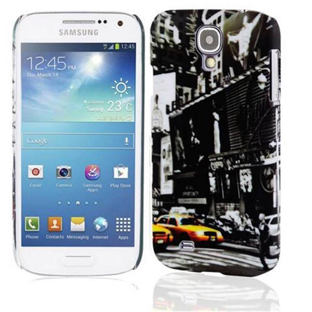 Cadorabo Hülle für Samsung Galaxy S4 MINI Schutz Hülle in Grau Hard Case Schutzhülle Handyhülle Cover Etui