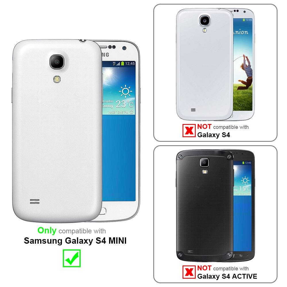 Cadorabo Hülle für Samsung Galaxy S4 MINI Schutz Hülle in Grau Hard Case Schutzhülle Handyhülle Cover Etui