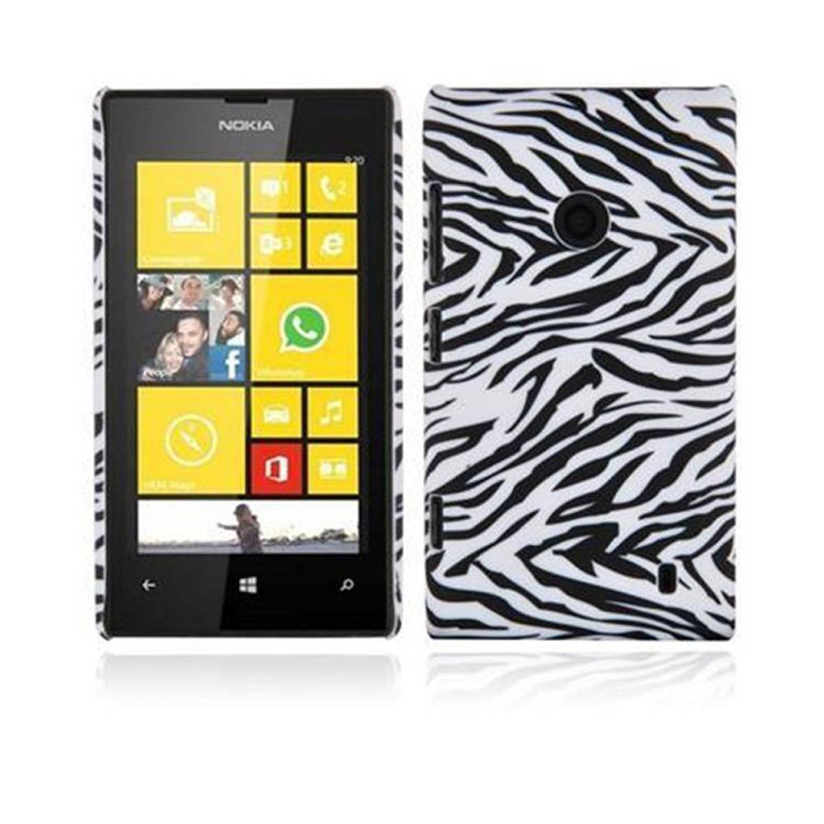 Cadorabo Hülle für Nokia Lumia 520 / 521 Schutz Hülle in Weiß Hard Case Schutzhülle Handyhülle Cover Etui