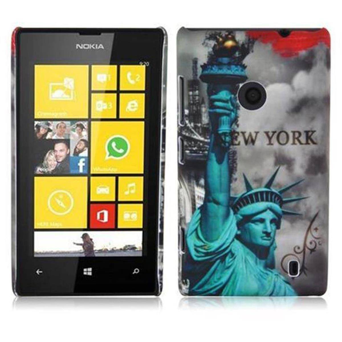 Cadorabo Hülle für Nokia Lumia 520 / 521 Schutz Hülle in Braun Hard Case Schutzhülle Handyhülle Cover Etui
