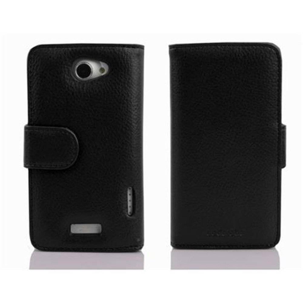 Cadorabo Handy Hülle für HTC ONE X / X+ Hülle in OXID SCHWARZ , Schutzhülle Tasche case cover mit 3 Kartenfächern Magnetverschluss