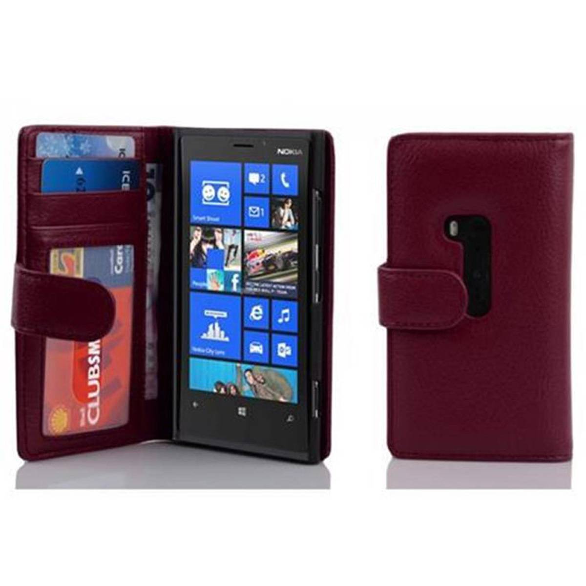 Cadorabo Hülle für Nokia Lumia 920 in Lila Backcover Handy Schutz Hülle Book Case Booklet Kartenfächer