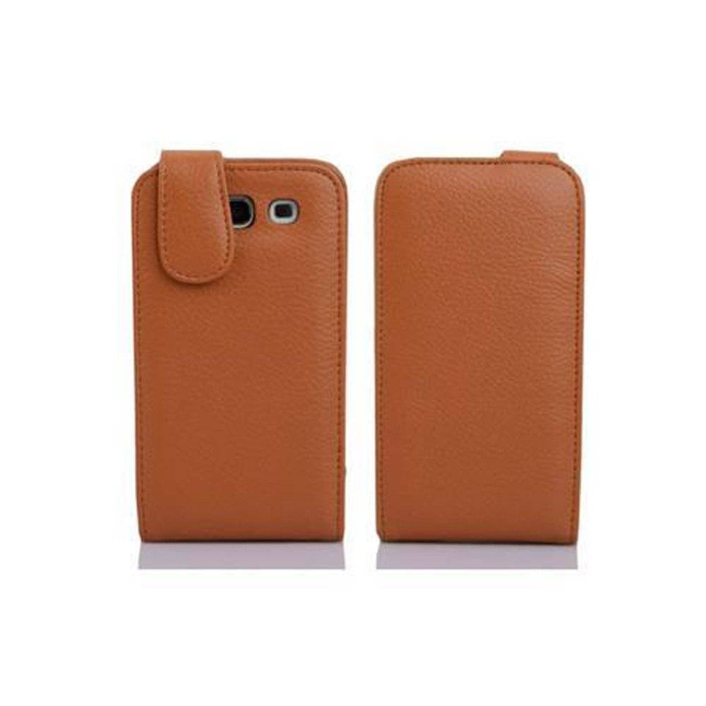 Cadorabo Hülle für Samsung Galaxy S3 / S3 NEO Hülle in ZIMT BRAUN - Handyhülle im Flip Design mit Kartenfach - Case Cover Schutzhülle Etui Tasche