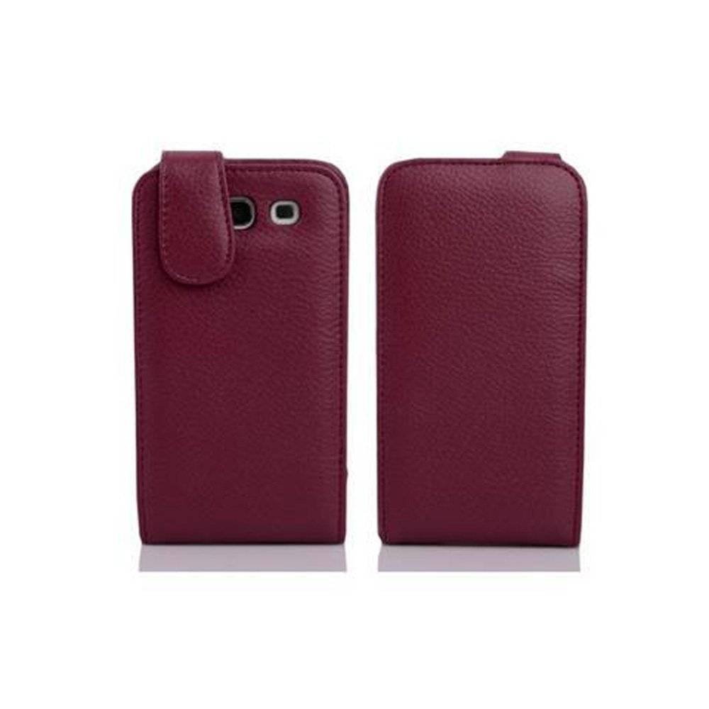 Cadorabo Hülle für Samsung Galaxy S3 / S3 NEO Hülle in BORDEAUX VIOLETT - Handyhülle im Flip Design mit Kartenfach - Case Cover Schutzhülle Etui
