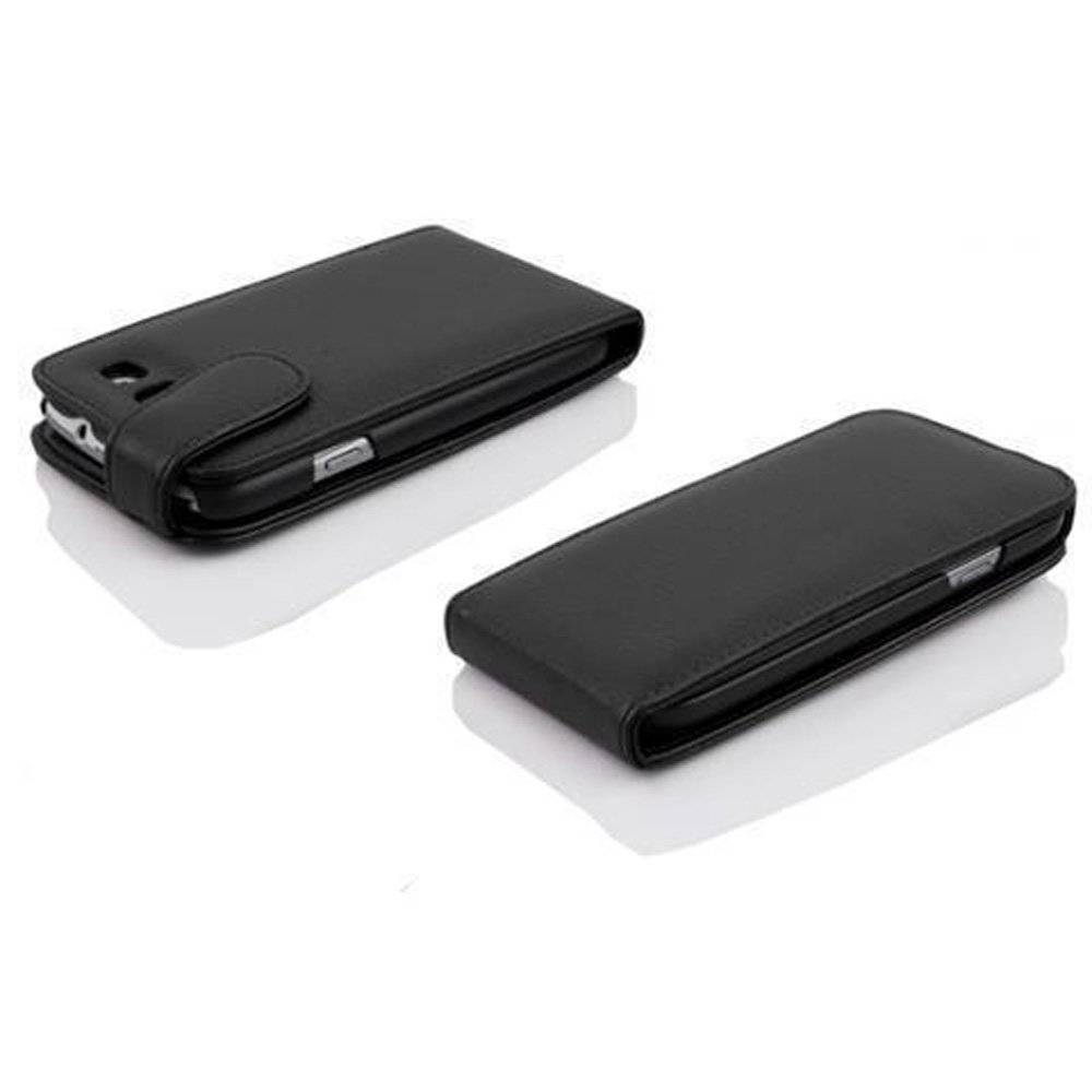 Cadorabo Hülle für Samsung Galaxy S3 / S3 NEO Hülle in JET SCHWARZ - Handyhülle im Flip Design mit Kartenfach - Case Cover Schutzhülle Etui Tasch