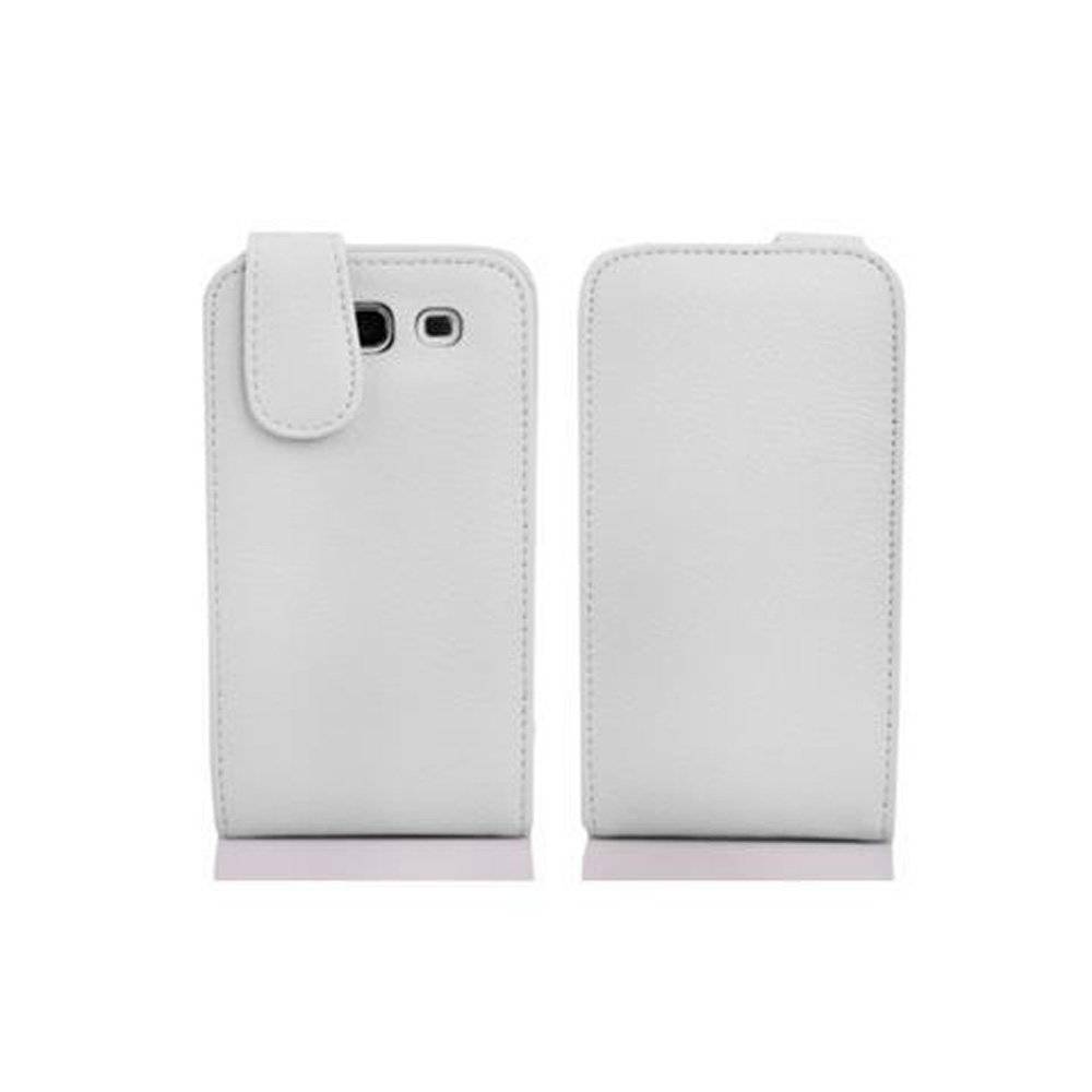 Cadorabo Hülle für Samsung Galaxy S3 / S3 NEO Hülle in SCHNEE WEIß - Handyhülle im Flip Design mit Kartenfach - Case Cover Schutzhülle Etui Tasc