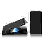 Cadorabo Hülle für Sony Xperia S Hülle in OXID SCHWARZ - Handyhülle im Flip Design aus strukturiertem Textilleder - Case Cover Schutzhülle Etui T