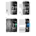 Cadorabo 4x Schutzfolien für HTC BUTTERFLY in Weiß (1x Privacy 1x Spiegel 1x Matt 1x Anti-Fingerabdruck)