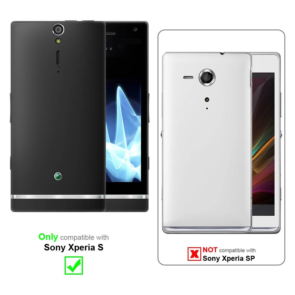 Cadorabo 4x Schutzfolien für Sony Xperia S in Weiß (1x Privacy 1x Spiegel 1x Matt 1x Anti-Fingerabdruck)