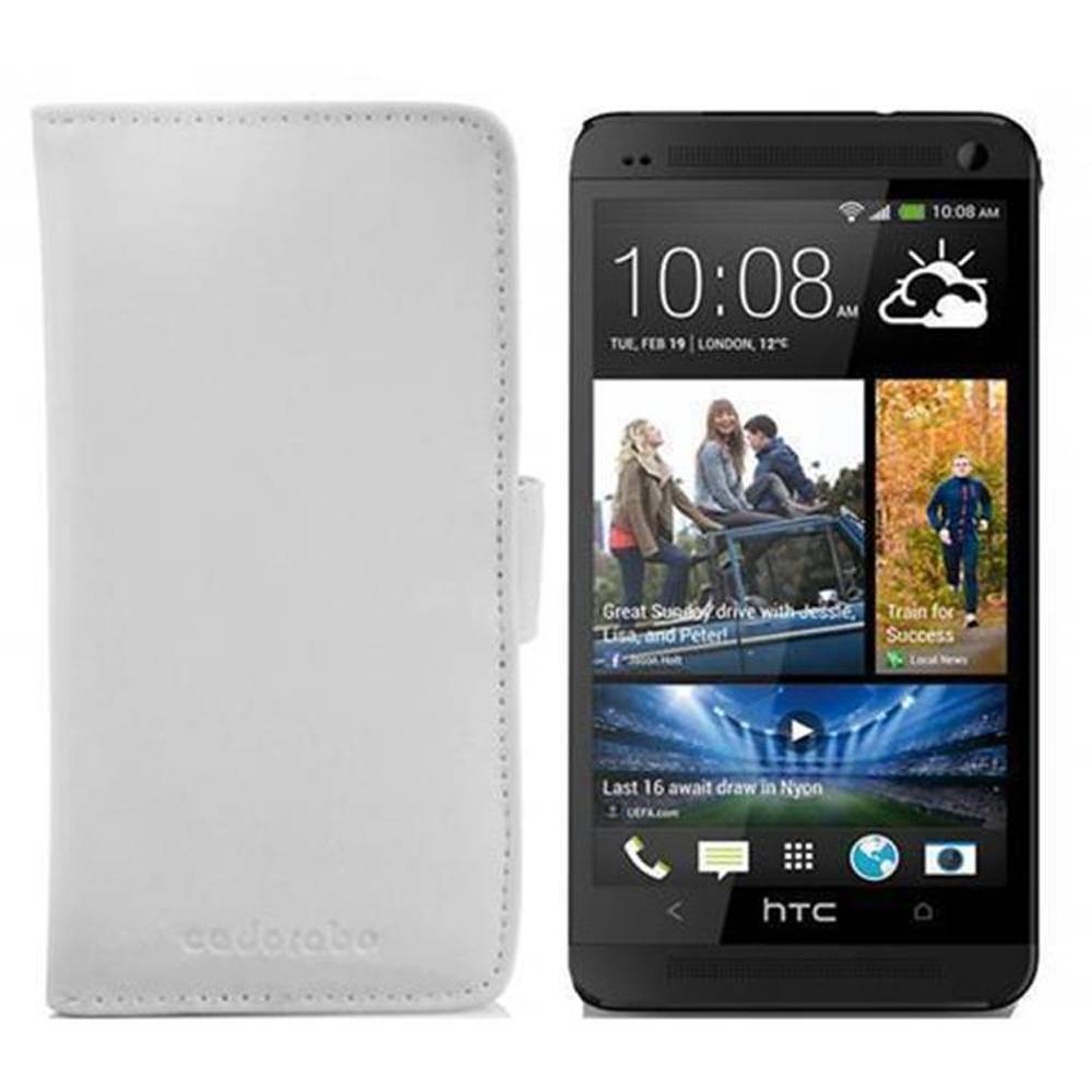 Cadorabo Hülle für HTC ONE M4 MINI Schutz Hülle in Weiß Handy Schutzhülle Book Case Etui Cover