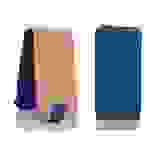 Cadorabo Hülle für HTC ONE MINI M4 Schutzhülle in Blau Flip Handyhülle Case Cover Etui Kunstleder