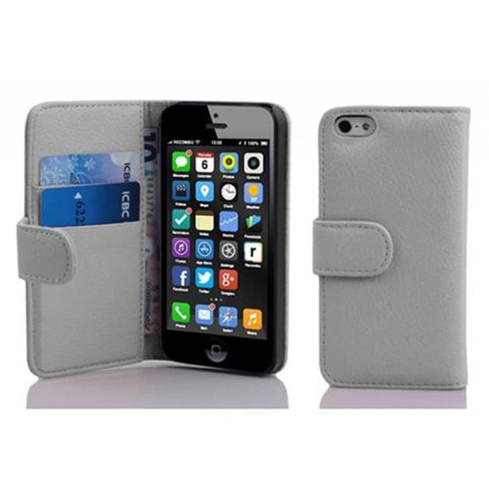 Cadorabo Schutzhülle für Apple iPhone 5C Hülle in Weiß Handyhülle Etui Case Backcover Kunstleder Tasche