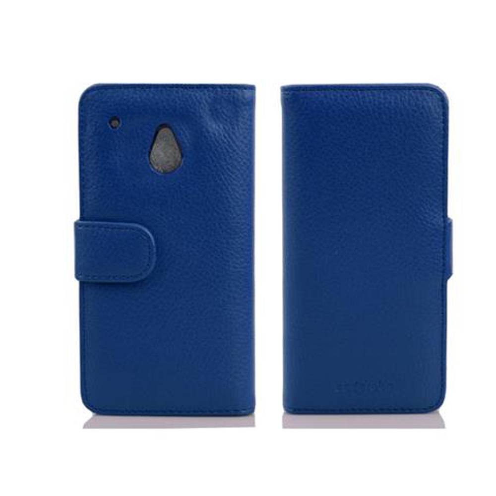 Cadorabo Schutzhülle für HTC ONE M4 MINI Hülle in Blau Handyhülle Etui Case Backcover Kunstleder Tasche
