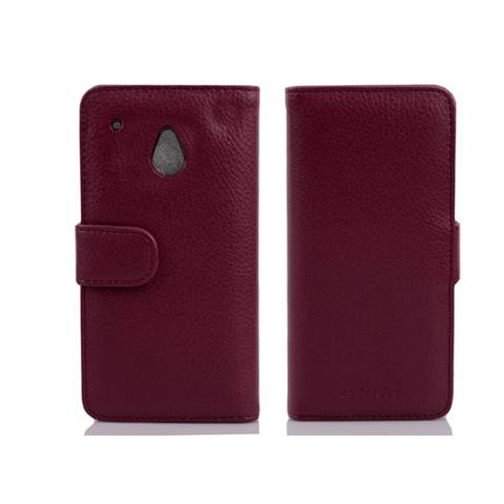 Cadorabo Schutzhülle für HTC ONE M4 MINI Hülle in Lila Handyhülle Etui Case Backcover Kunstleder Tasche