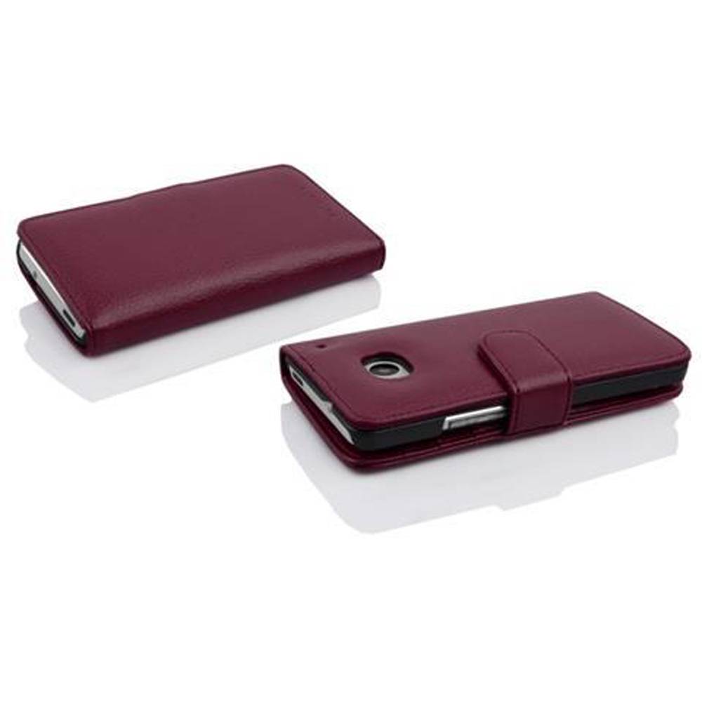 Cadorabo Schutzhülle für HTC ONE M4 MINI Hülle in Lila Handyhülle Etui Case Backcover Kunstleder Tasche