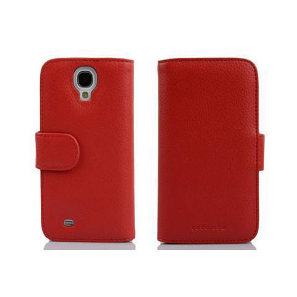 Cadorabo Schutzhülle für Samsung Galaxy S4 MINI Hülle in Rot Handyhülle Etui Case Backcover Kunstleder Tasche