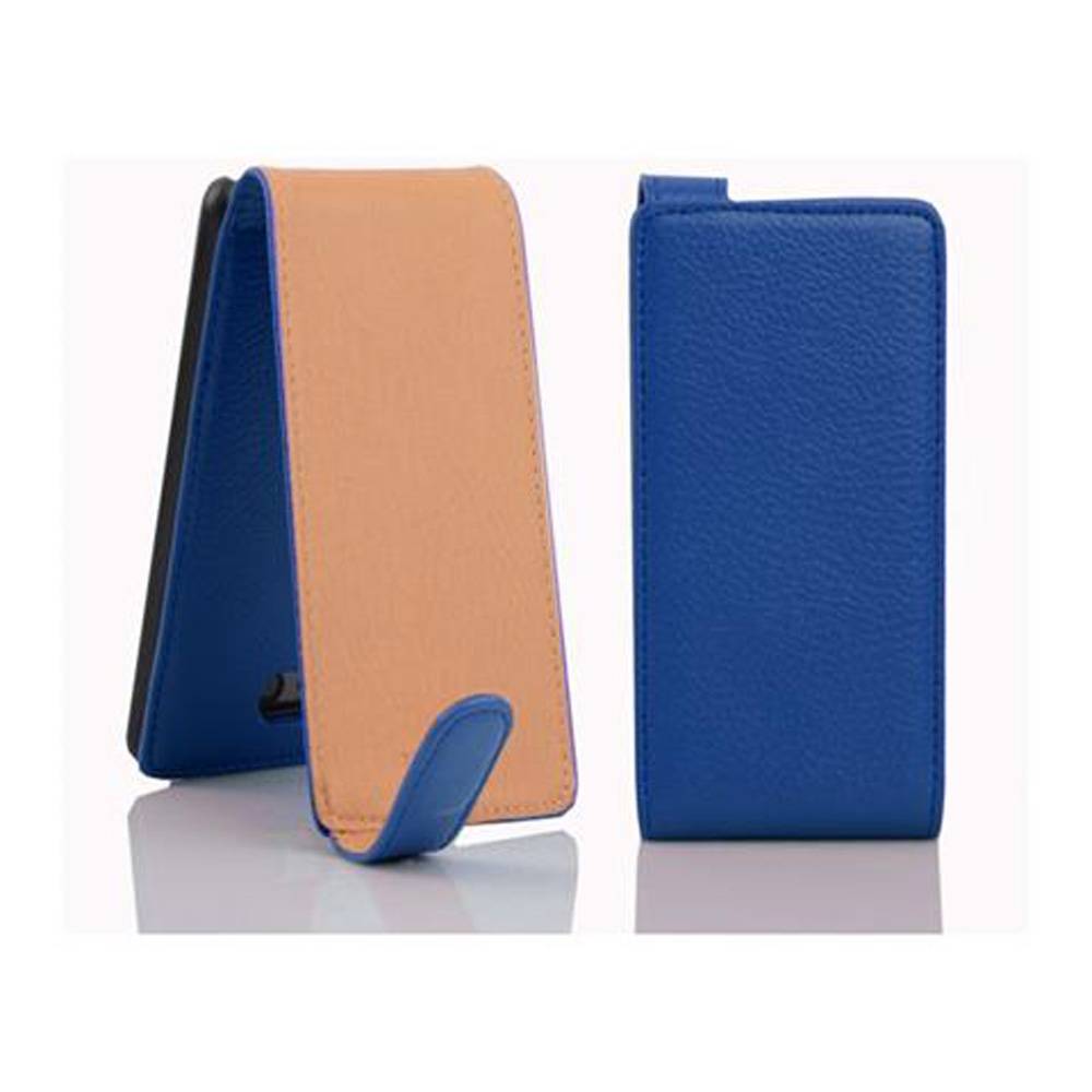 Cadorabo Schutzhülle für Apple iPhone 5C Hülle in Blau Flip Etui Handyhülle Case Cover Kunstleder