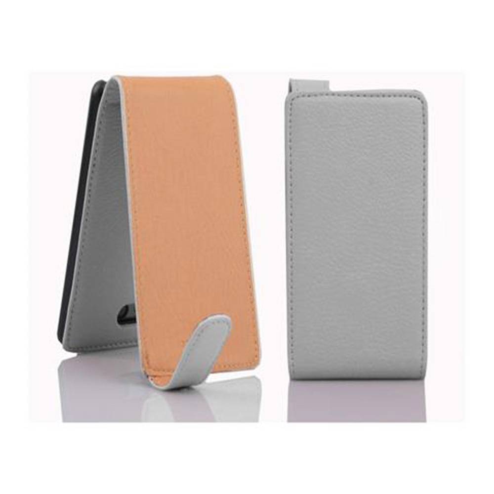 Cadorabo Schutzhülle für Apple iPhone 5C Hülle in Weiß Flip Etui Handyhülle Case Cover Kunstleder