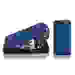 Cadorabo Schutzhülle für HTC ONE M4 MINI Hülle in Blau Flip Etui Handyhülle Case Cover Kunstleder