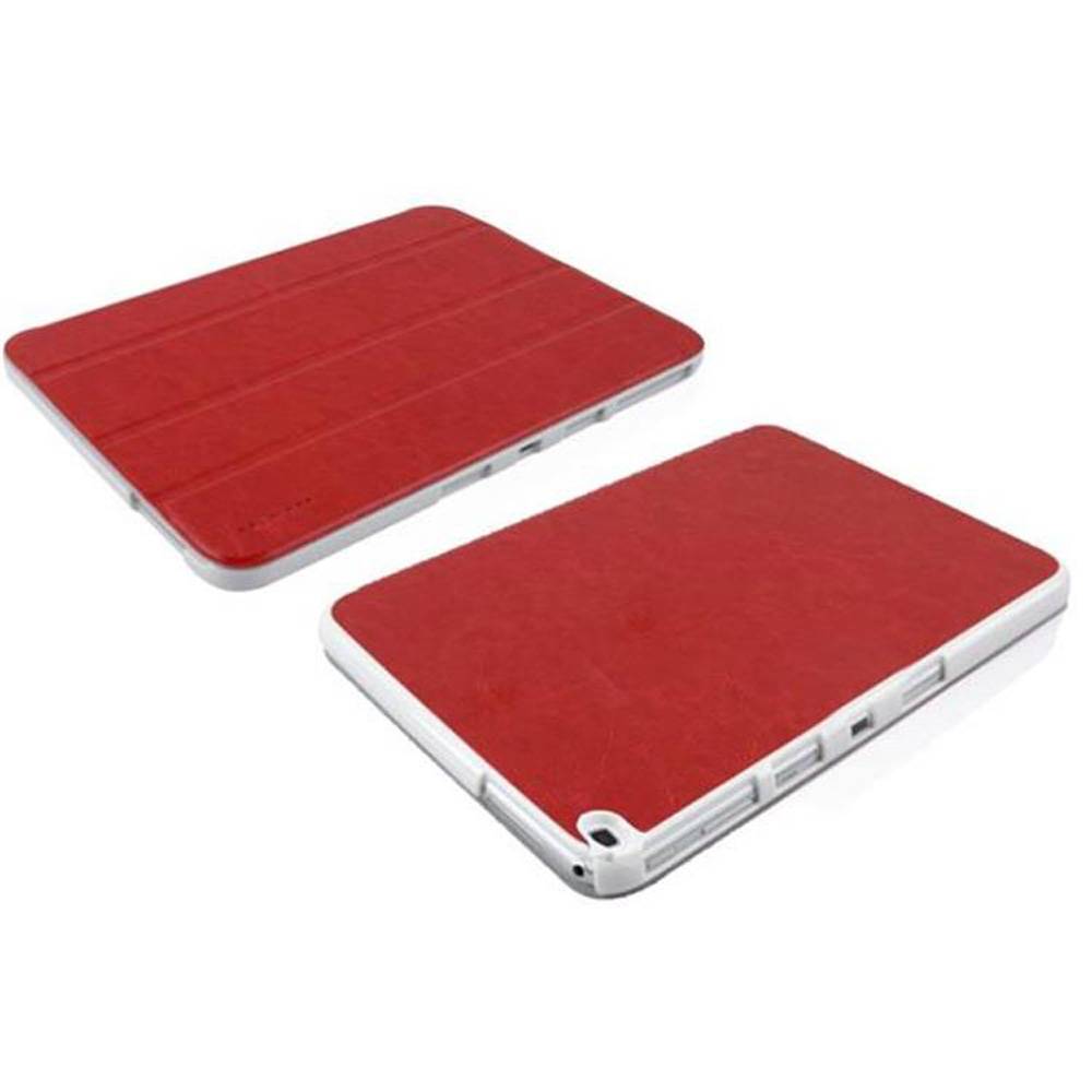 Cadorabo Hülle für Apple iPad AIR 2 2014 / AIR 2013 Tablet Hülle in Rot Cover Case Etui Tasche Schutzhülle Auto Wake Up