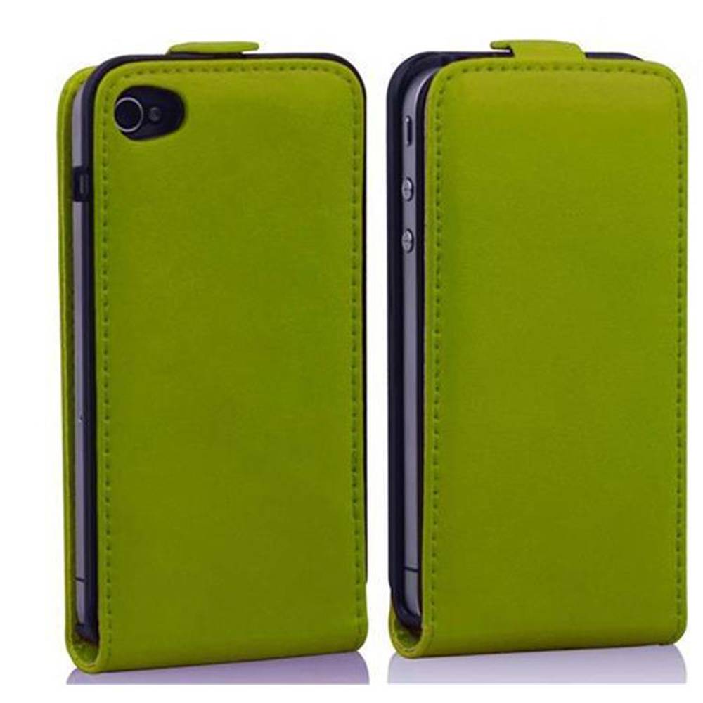 Cadorabo Hülle für Apple iPhone 5 / 5S / SE 2016 Schutzhülle in Grün Flip Handyhülle Case Cover Etui Kunstleder
