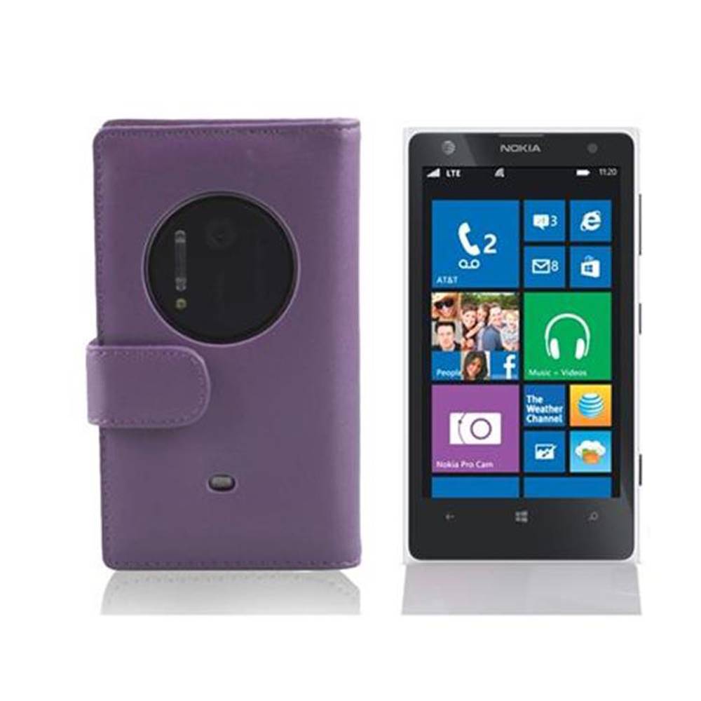 Cadorabo Hülle für Nokia Lumia 1020 Schutz Hülle in Lila Handy Schutzhülle Book Case Etui Cover