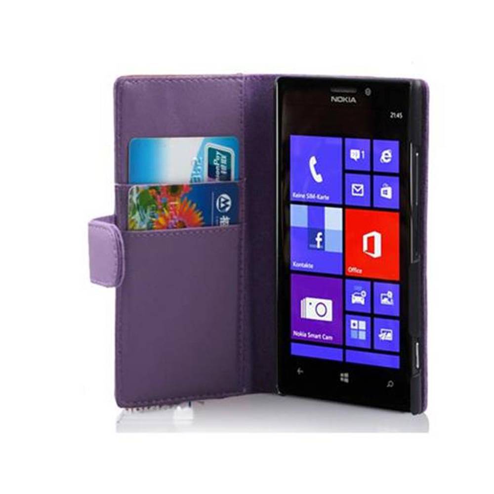 Cadorabo Hülle für Nokia Lumia 925 Schutz Hülle in Lila Handy Schutzhülle Book Case Etui Cover