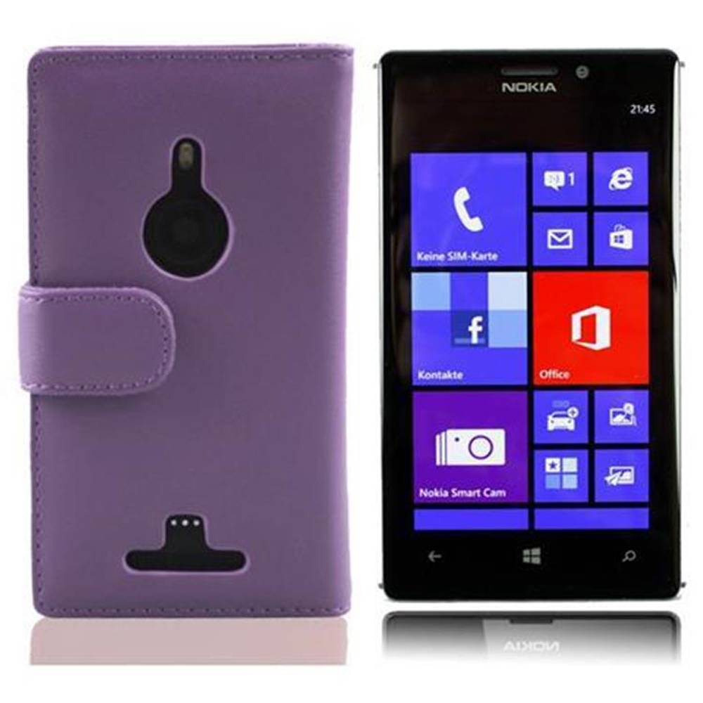 Cadorabo Hülle für Nokia Lumia 925 Schutz Hülle in Lila Handy Schutzhülle Book Case Etui Cover
