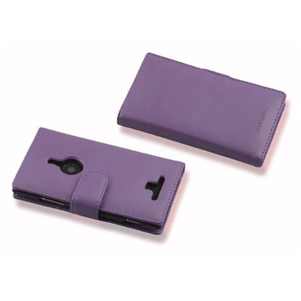 Cadorabo Hülle für Nokia Lumia 925 Schutz Hülle in Lila Handy Schutzhülle Book Case Etui Cover