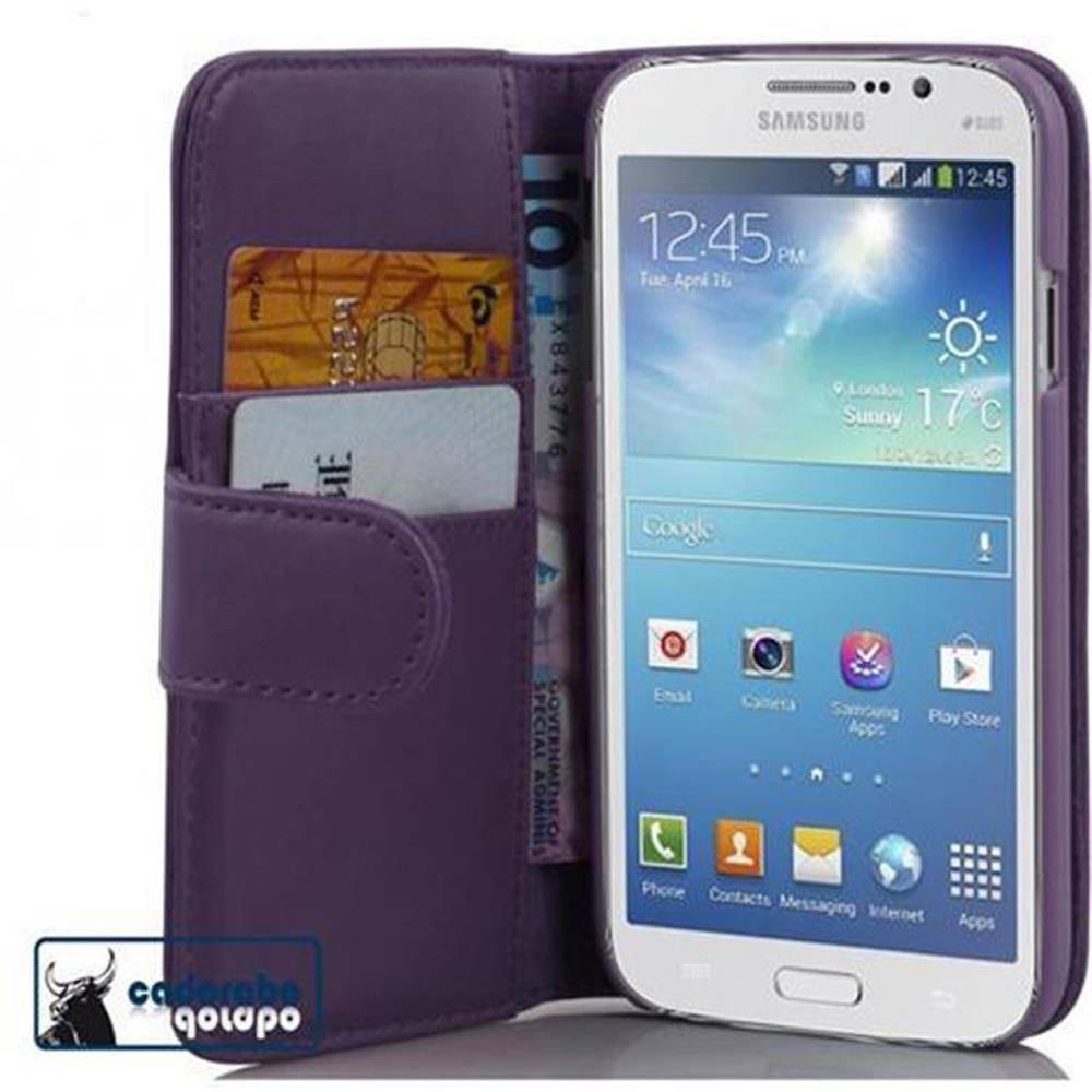 Cadorabo Hülle für Samsung Galaxy MEGA 5.8 Schutz Hülle in Lila Handy Schutzhülle Book Case Etui Cover