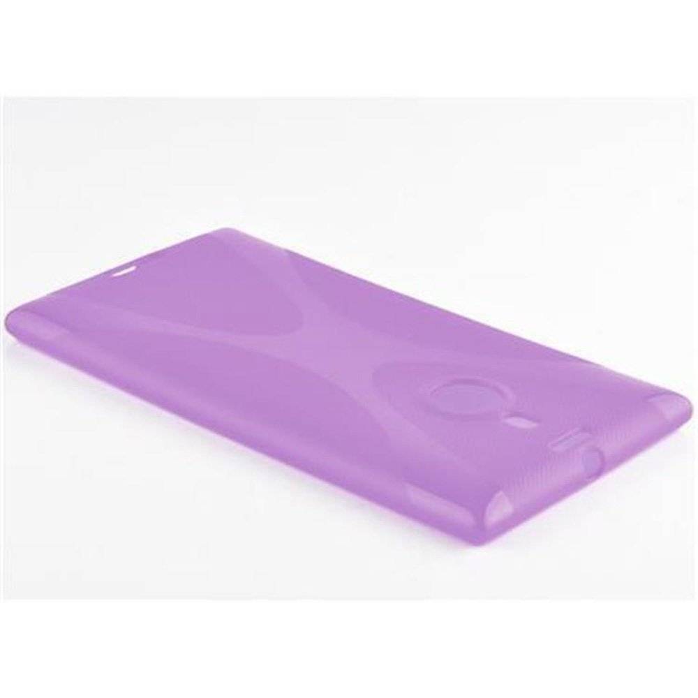 Cadorabo Hülle für Nokia Lumia 1020 Hülle in FLIEDER VIOLETT - Handyhülle im X-Line TPU Silikon - Silikonhülle Schutzhülle Ultra Slim Soft Back