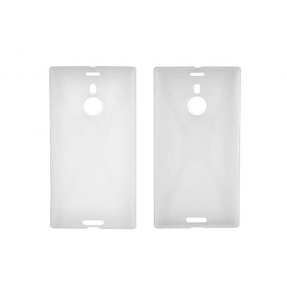 Cadorabo Hülle für Nokia Lumia 1020 Hülle in HALB TRANSPARENT - Handyhülle im X-Line TPU Silikon - Silikonhülle Schutzhülle Ultra Slim Soft Back