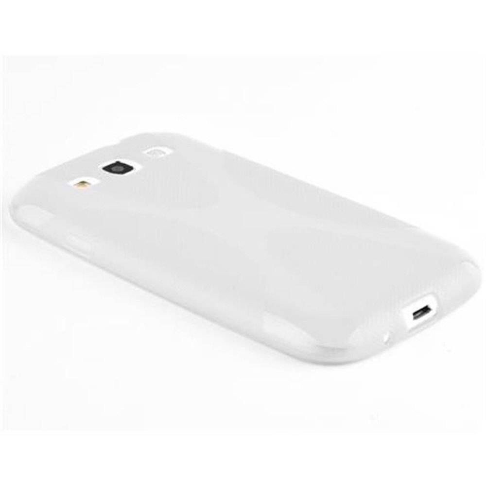 Cadorabo Hülle für Samsung Galaxy S3 / S3 NEO Hülle in HALB TRANSPARENT - Handyhülle im X-Line TPU Silikon - Silikonhülle Schutzhülle Ultra Slim