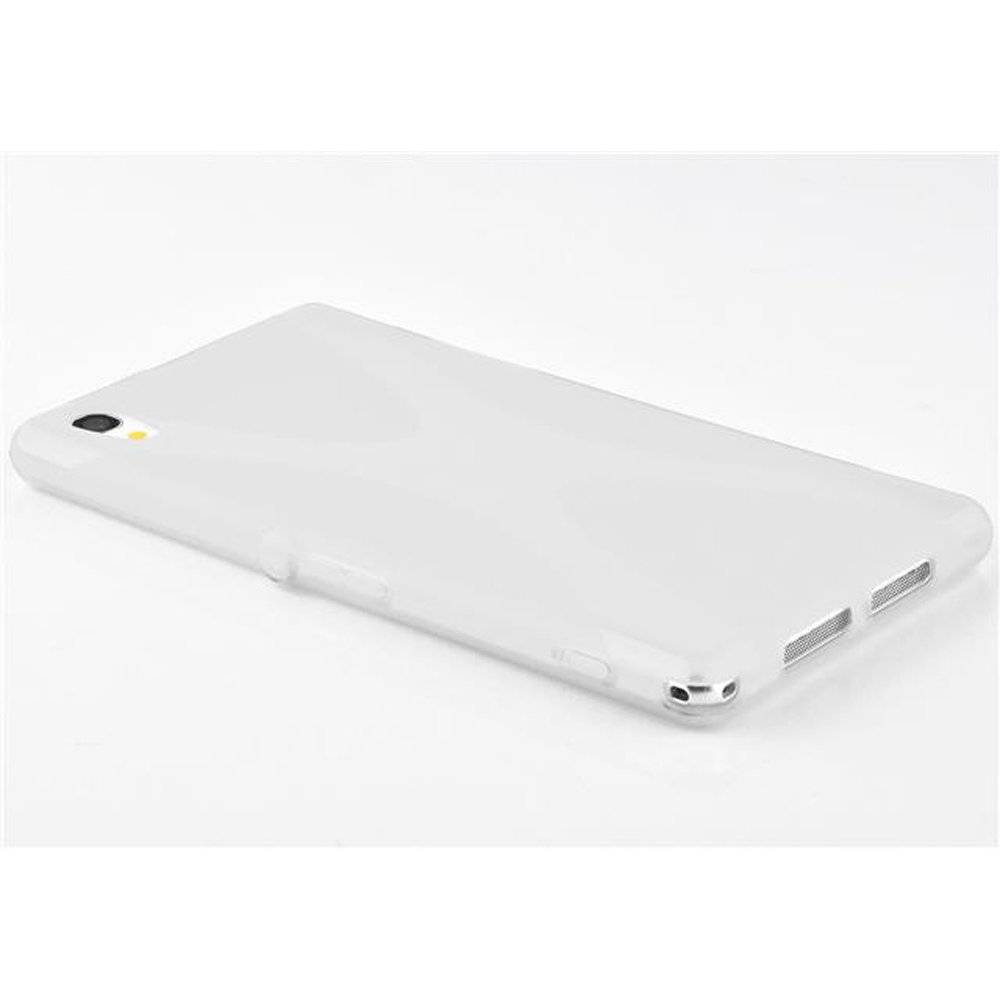 Cadorabo Hülle für Sony Xperia Z1  Hülle in HALB TRANSPARENT - Handyhülle im X-Line TPU Silikon - Silikonhülle Schutzhülle Ultra Slim Soft Back