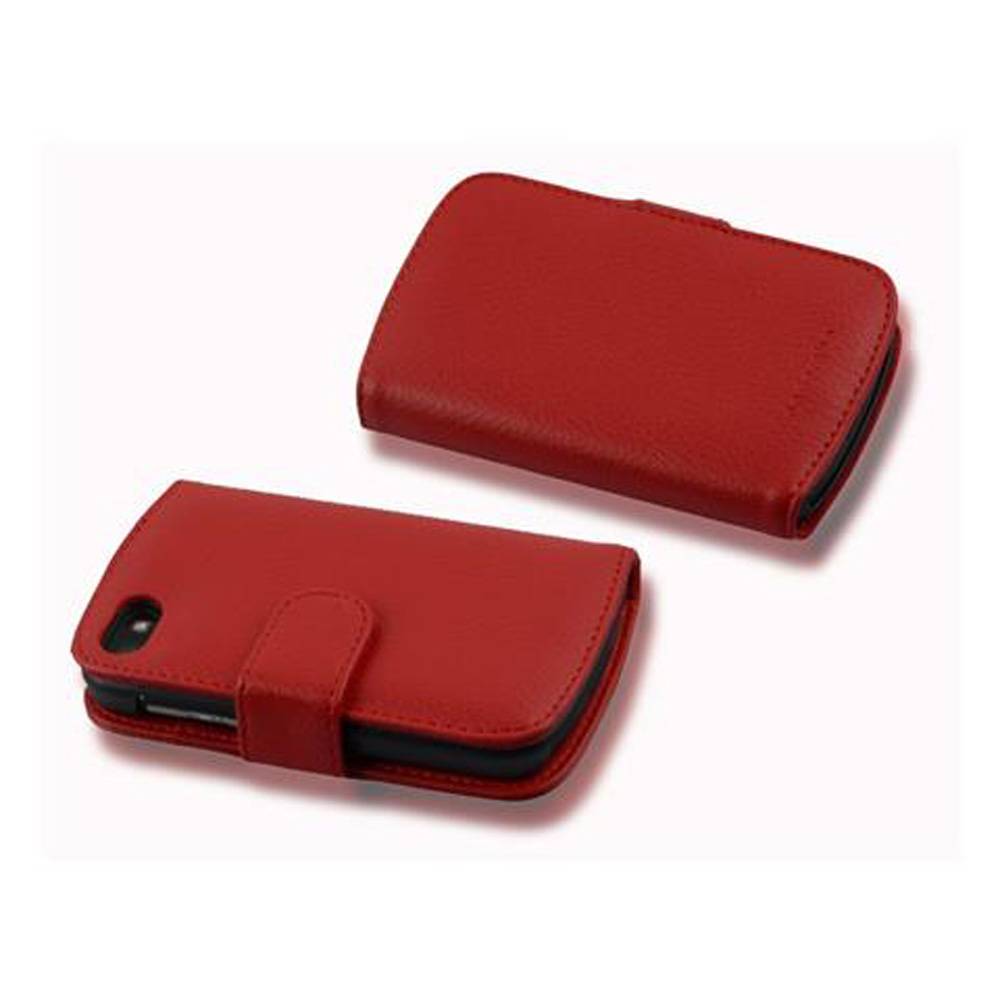 Cadorabo Schutzhülle für Blackberry Q10 Hülle in Rot Handyhülle Etui Case Backcover Kunstleder Tasche