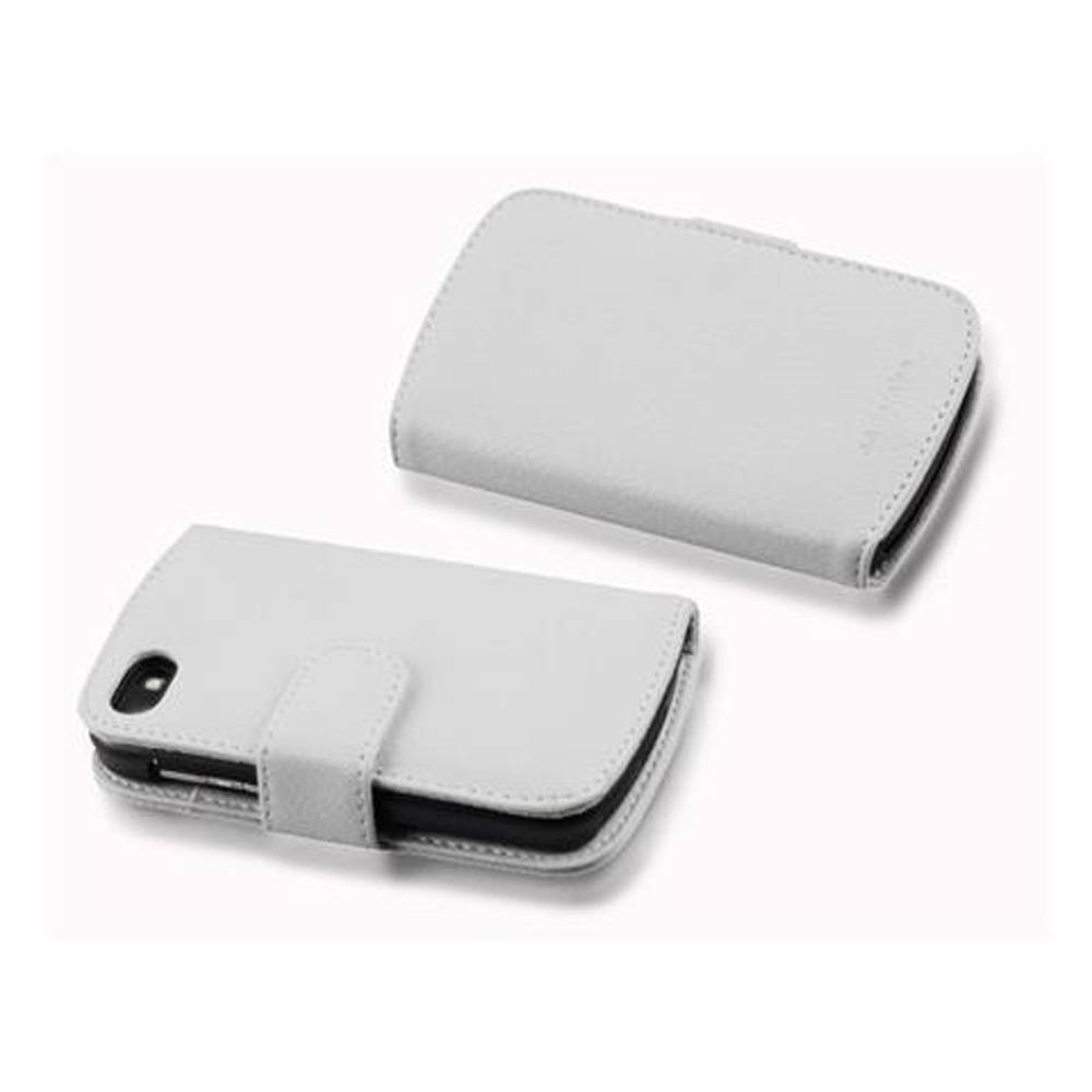 Cadorabo Schutzhülle für Blackberry Q10 Hülle in Weiß Handyhülle Etui Case Backcover Kunstleder Tasche
