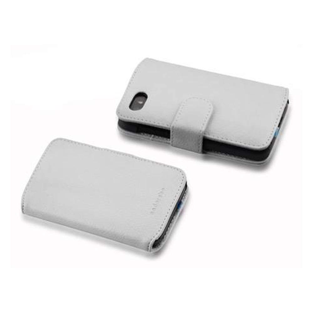 Cadorabo Schutzhülle für Blackberry Q5 Hülle in Weiß Handyhülle Etui Case Backcover Kunstleder Tasche