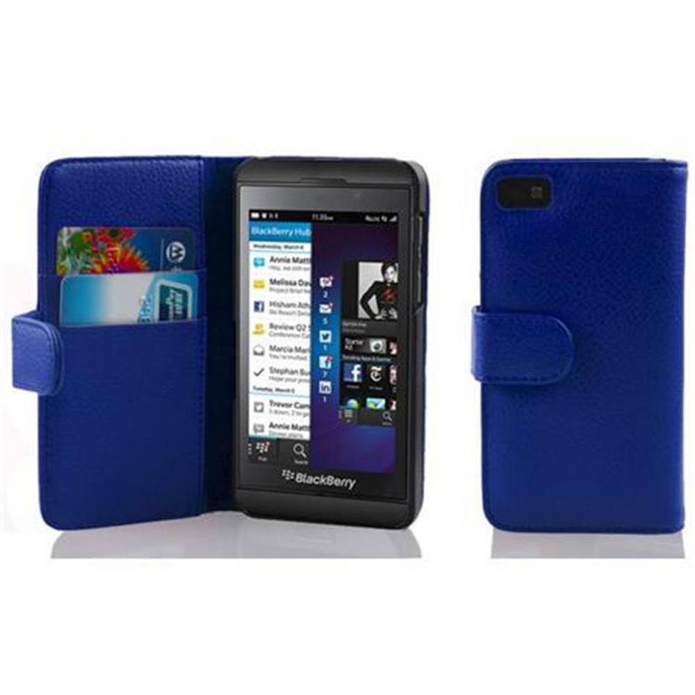 Cadorabo Schutzhülle für Blackberry Z10 Hülle in Blau Handyhülle Etui Case Backcover Kunstleder Tasche