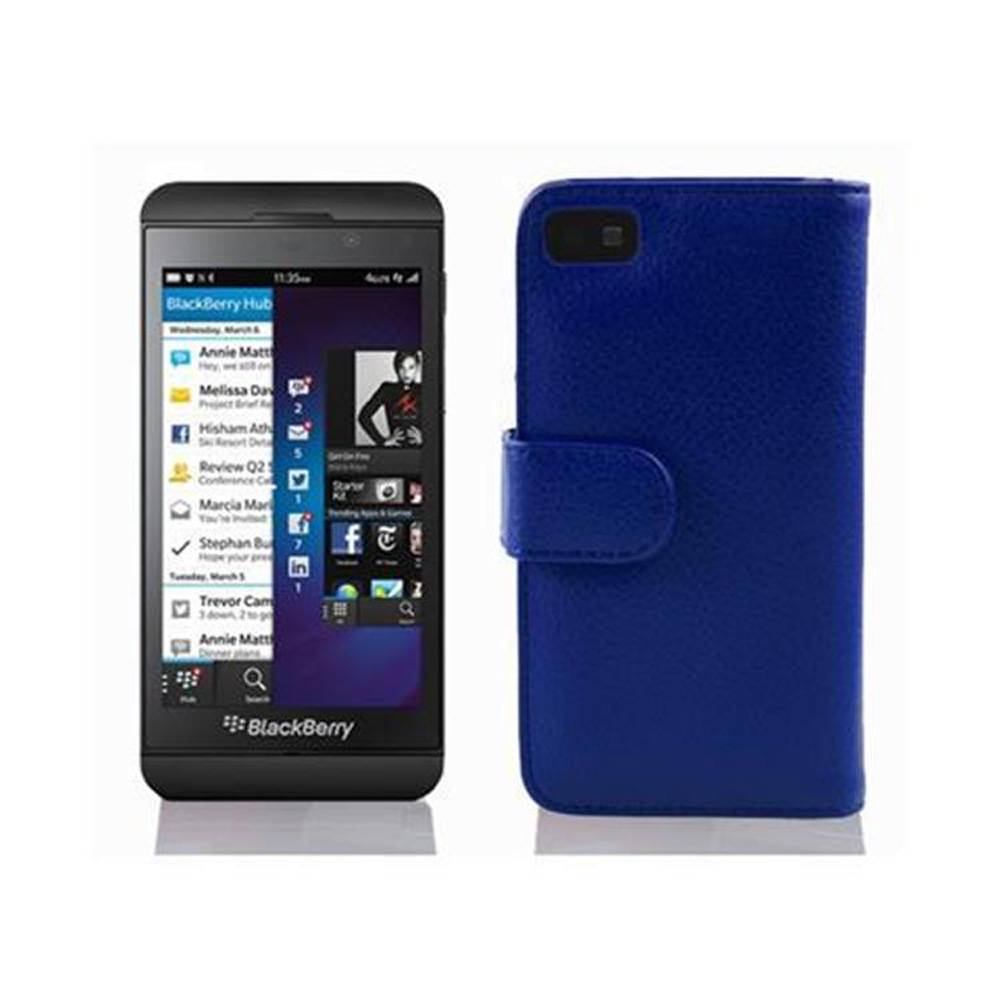 Cadorabo Schutzhülle für Blackberry Z10 Hülle in Blau Handyhülle Etui Case Backcover Kunstleder Tasche