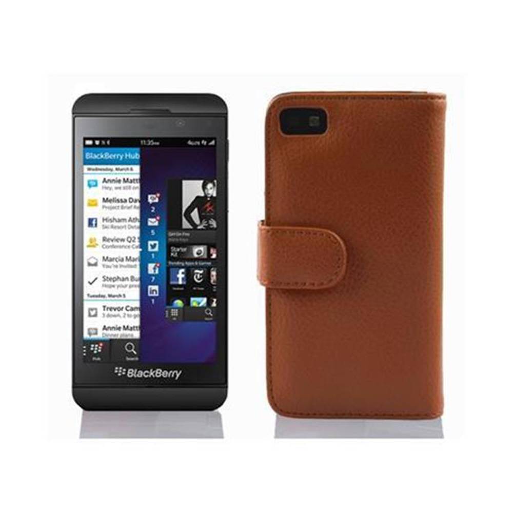 Cadorabo Schutzhülle für Blackberry Z10 Hülle in Braun Handyhülle Etui Case Backcover Kunstleder Tasche